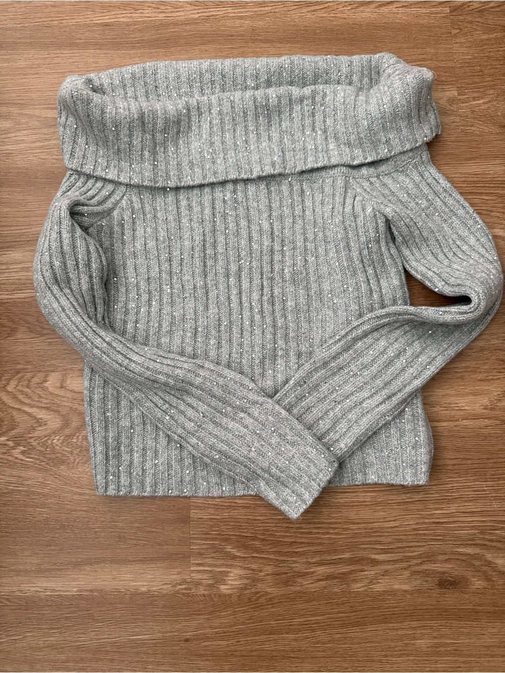 Abercrombie sparkle off shoulder sweater